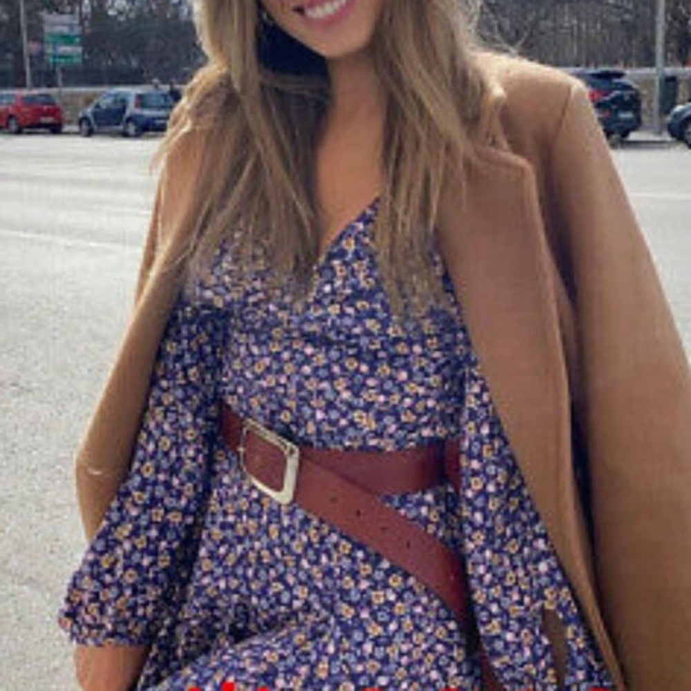 Zara Blue Floral Mini Dress